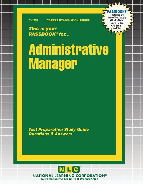 Career Examination Administrative Manager, Book 1754, (Paperback)