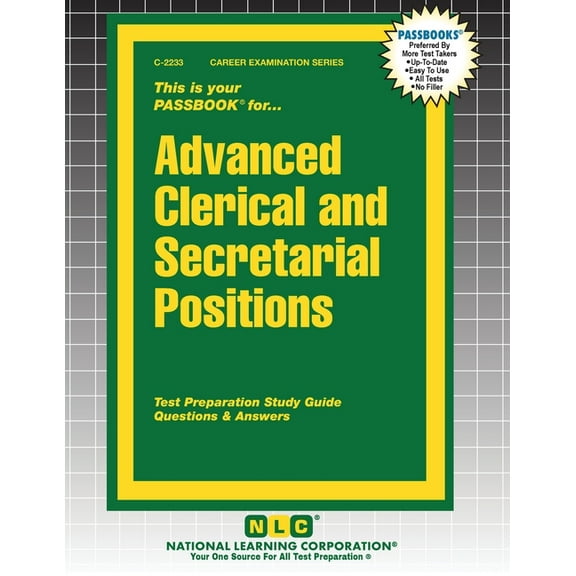 Career Examination Advanced Clerical and Secretarial Positions, Book 2233, (Paperback)