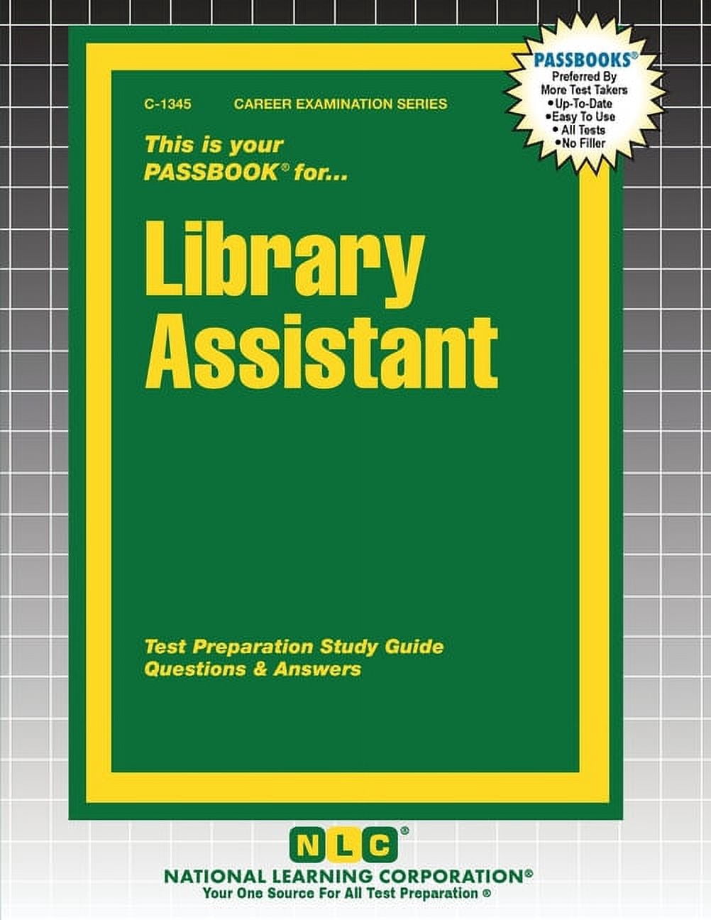 Career Examination Library Assistant, Book 1345, (Paperback) - Walmart.com