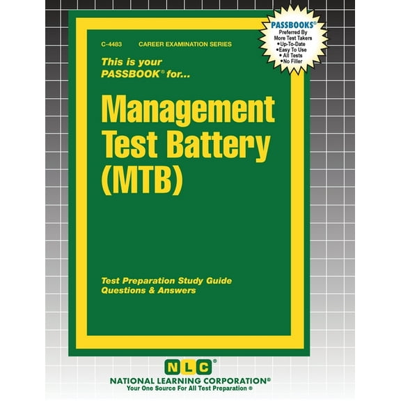 Career Examination Management Test Battery (MTB), Book 4483, (Paperback)