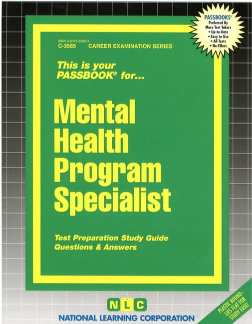 Career Examination Mental Health Program Specialist Passbooks Study