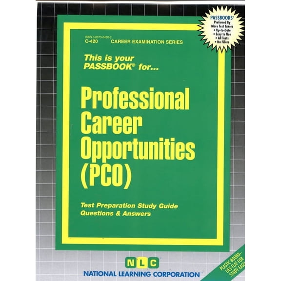 Pre-Owned Career Examination: Professional Career Opportunities (Pco) : Passbooks Study Guide (Other)