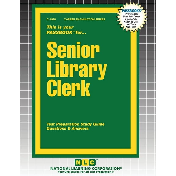 Career Examination Senior Library Clerk, Book 1930, (Paperback)