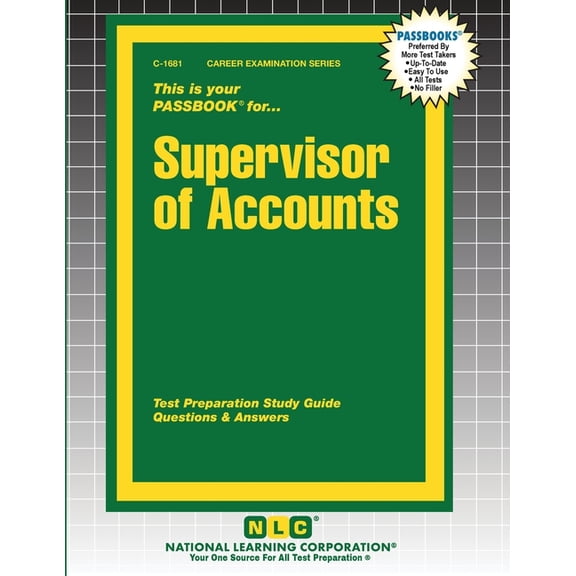 Career Examination Supervisor of Accounts, Book 1681, (Paperback)