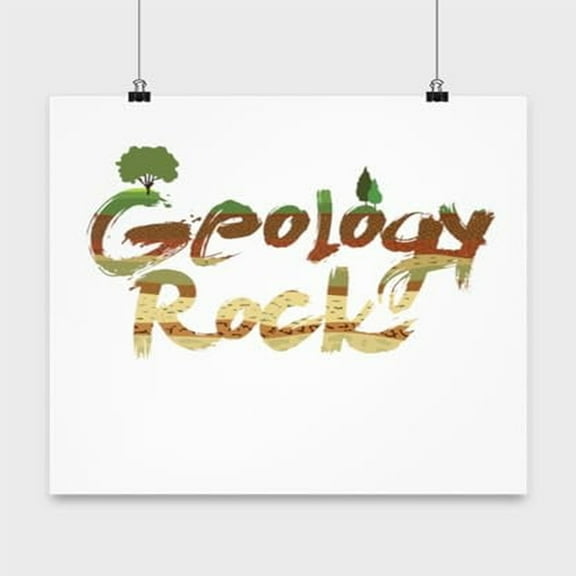 Career Poster, Geology Rock, Geologist Wall Art Gift, White 13x13in Poster