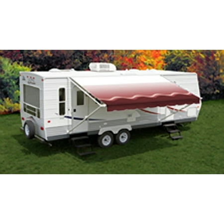 Carefree 86125800 12' Black/Gray Fiesta Vinyl Awning Black Castings