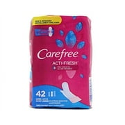 Carefree Acti-Fresh Body Shape Pantiliners Long To Go Unscented Liners, 42 Count