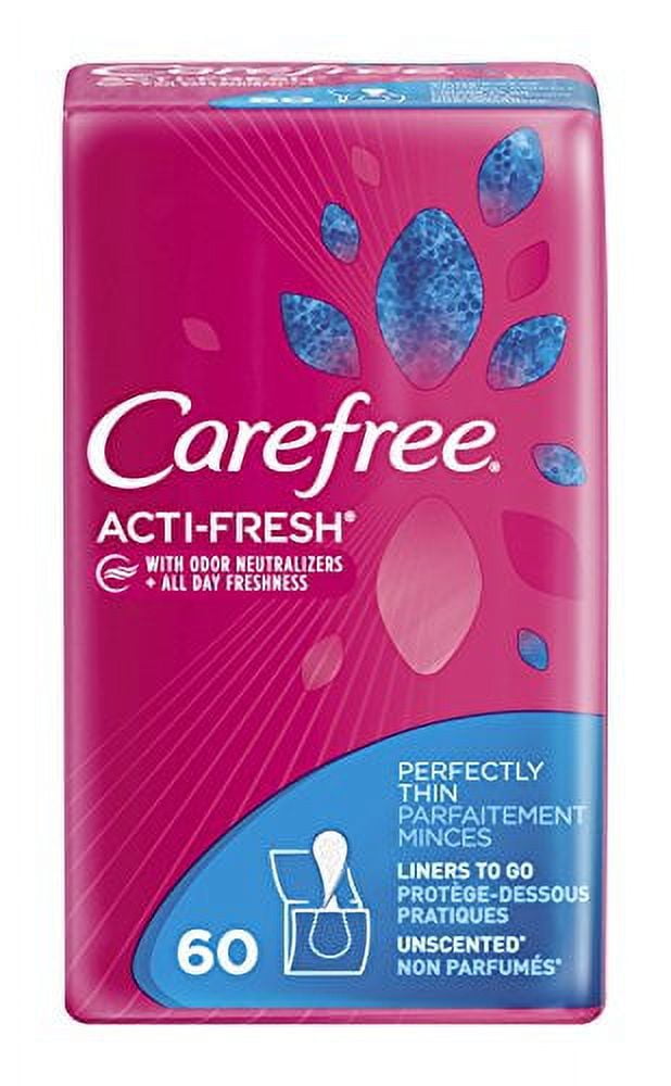 Carefree Acti-Fresh Body Shape Panty Liners 60 Count Each