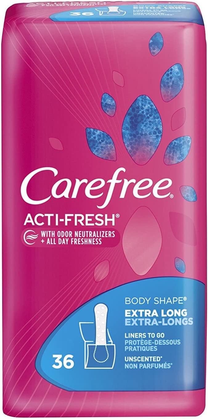 Carefree ActiFresh Extra Long 36 Count Liner To Go (3 Pack)