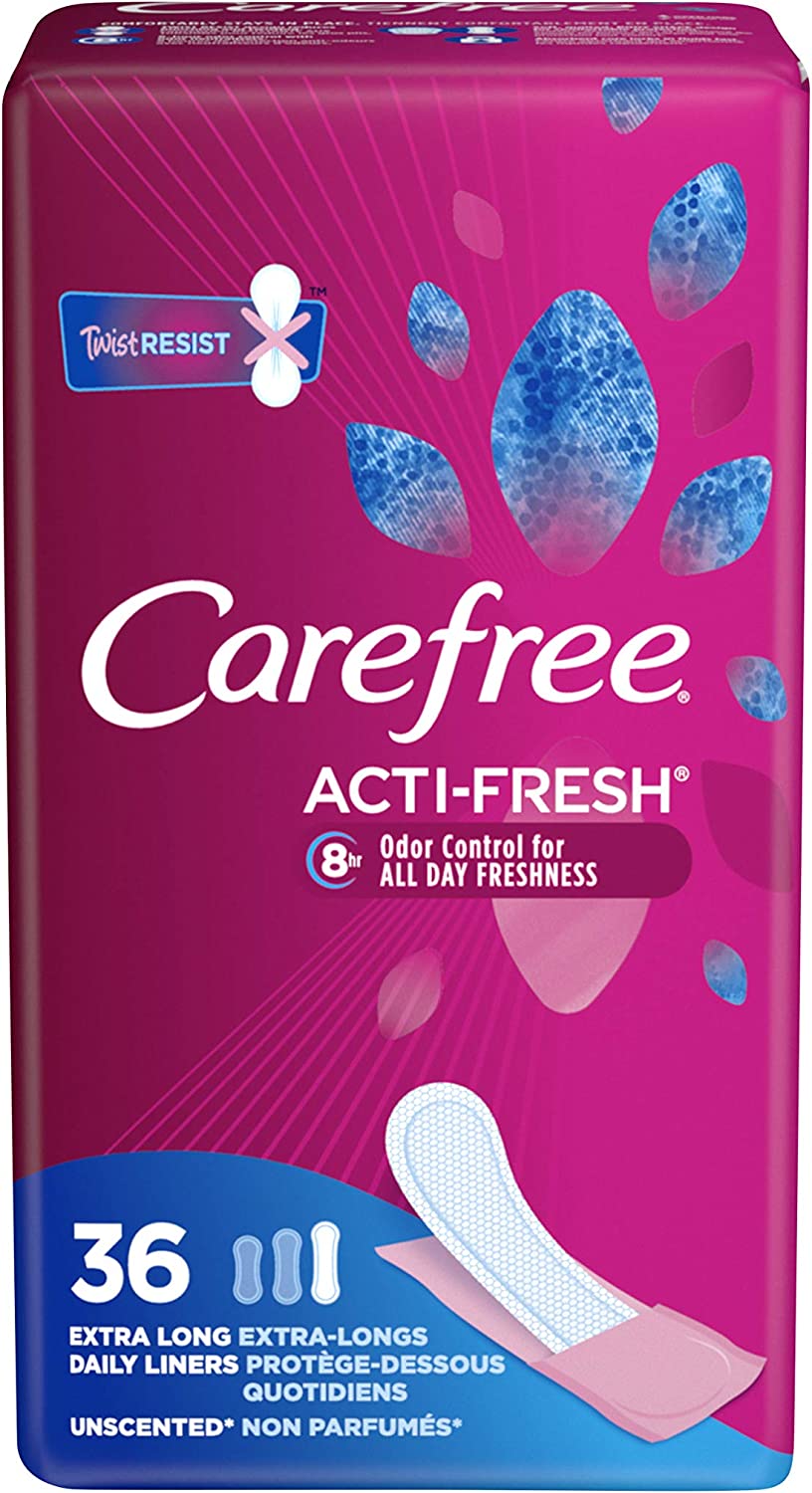 Carefree ActiFresh Extra Long 36 Count Liner To Go