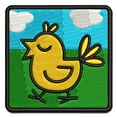 thumbnail image 1 of Carefree Bird Chirping Applique Multi-Color Embroidered Iron-On Patch - 3.5 Inch Large, 1 of 5