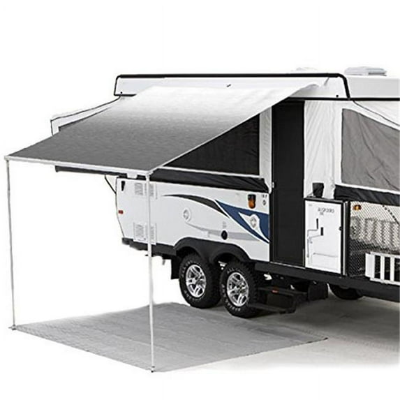 Carefree C6F-981188D00 3.0 mm 9 ft. -10 in. Campout Vinyl Bag Awning, Black-Gray