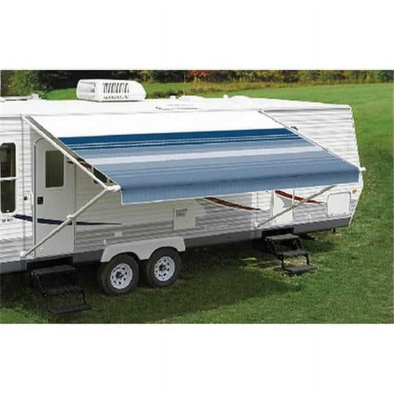 Carefree C6F-EA178E00 17 ft. Vinyl Roller Assembly with White Weatherguard - Ocean Blue