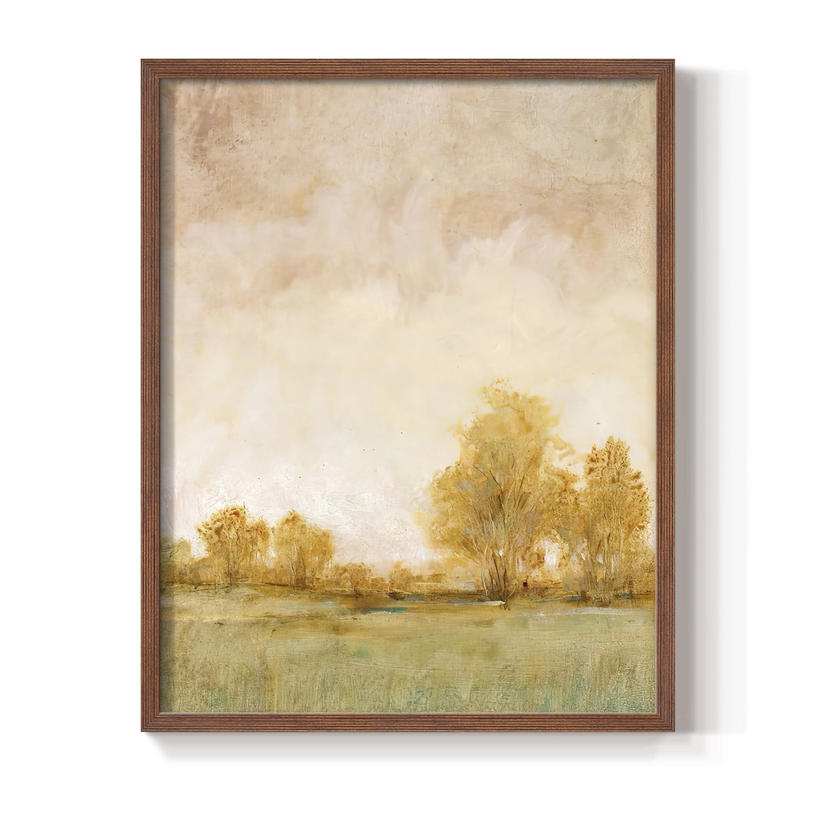 Carefree Day I Framed Print in Brown Solid Wood Framed Print No Nail Hanging