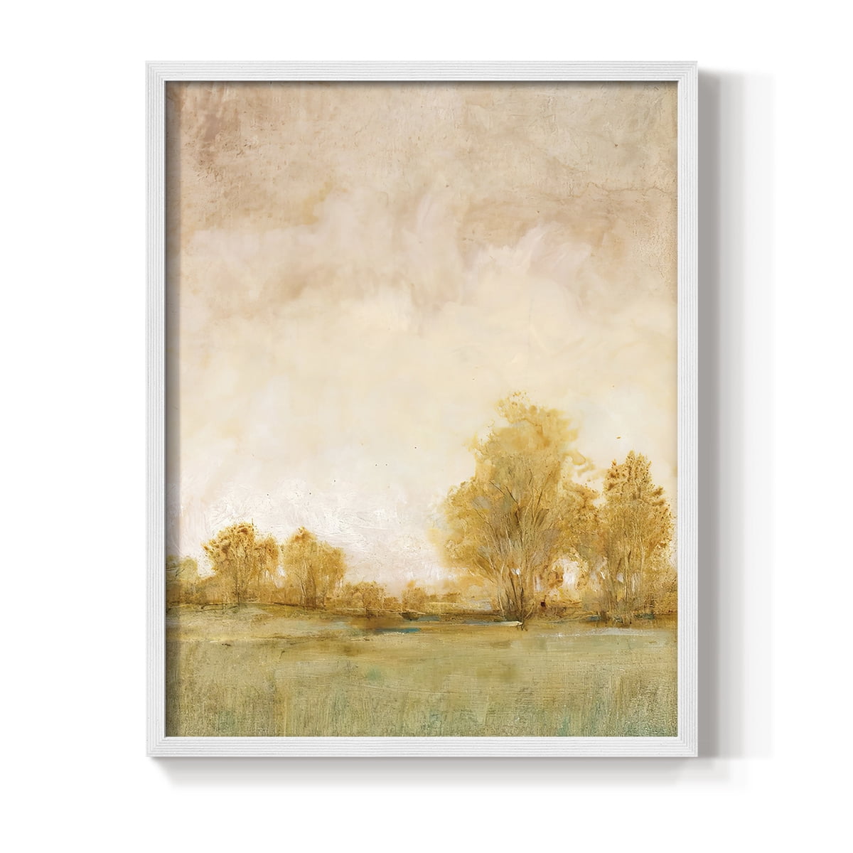 Carefree Day I Framed Print in White Solid Wood Framed Print No Nail Hanging