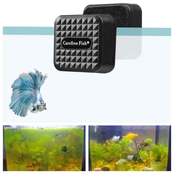 Carefree Fish Algae Remover Aquarium Glass Cleaner Magnetic Fish Tank Magnet Scraper Sponge 1.2in