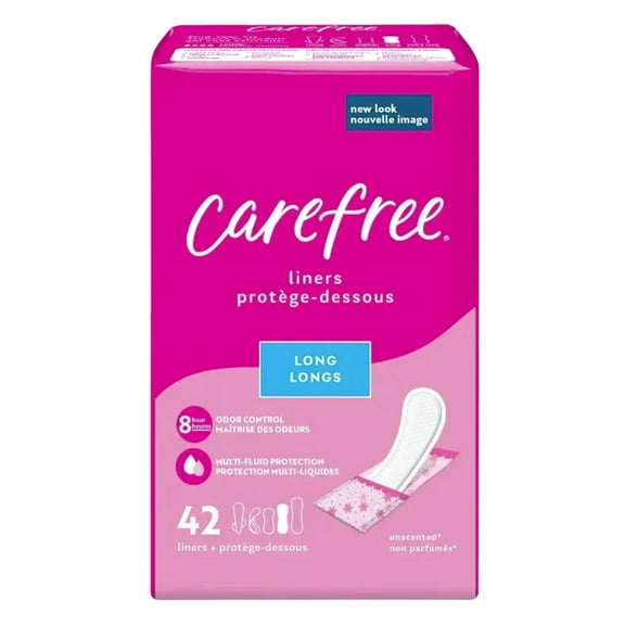 Carefree Liners Long 42 Count Unscented (Pack of 2)