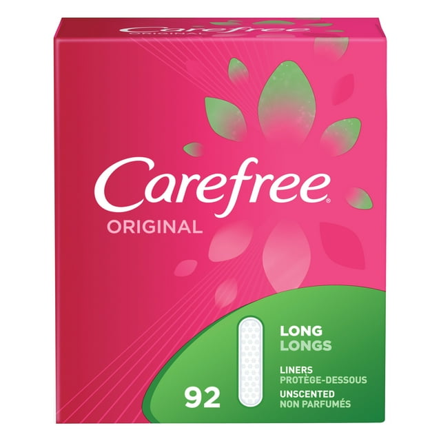 Carefree Original Long Regular Pantiliners, Unscented, 92 Ct