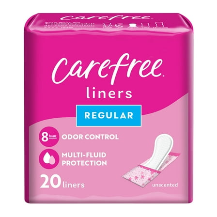 Carefree 210005200 Acti-Fresh Body Shape Regular to Go Unscented Pantiliners