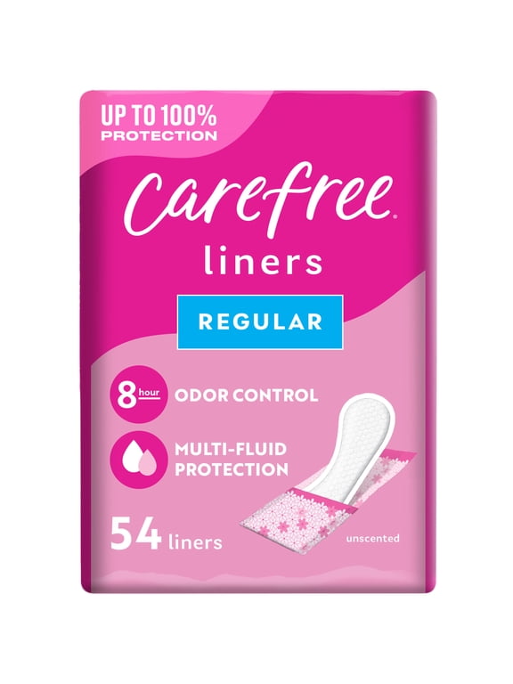 Panty Liners, Regular, Unscented (54 Count)
