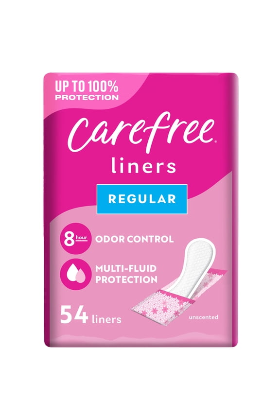 Panty Liners, Regular, Unscented (54 Count)
