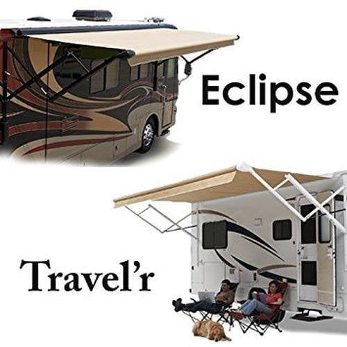 Carefree QJ126D00 Eclipse/Travelr Springless Vertical Patio Awning Silver 12ft