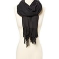 thumbnail image 1 of Carefree Women's Soft Solid Pashmina Scarf, Black, 1 of 6