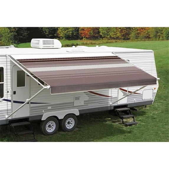 Carefree C6F-JU188A00 17-2 ft. Dune Stripe Sierra Brown - White