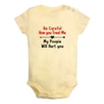 thumbnail image 1 of Be Careful How you Treat Me My Poopie Will Hurt you Funny Rompers For Babies, Newborn Baby Unisex Bodysuits, Infant Jumpsuits, Toddler 0-12 Months Kids One-Piece Oufits (Yellow, 6-12 Months), 1 of 4