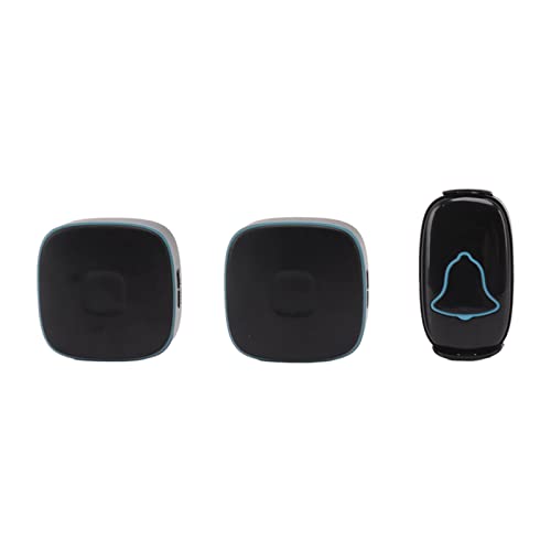 Caregiver Pager, 200m Wireless Call System 4 Gear Volume Levels Pager 2 Plug in Receivers Pager