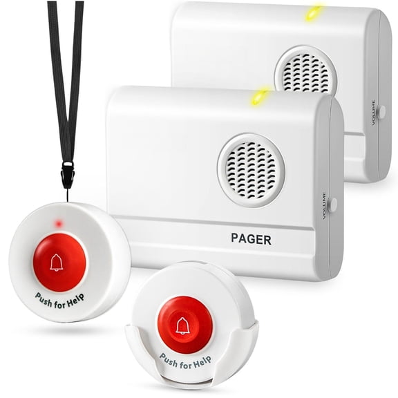 Caregiver Pager Call Button Wireless Bell Alert Buttons For Patients Seniors Home Portable Nurse System Bed Alarm Fall Prevention Emergency