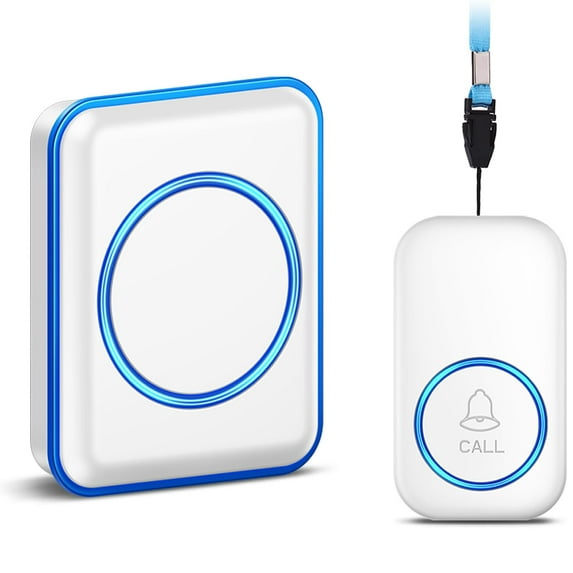 Caregiver Pager, Wireless Call Button, Alert Nurse Calling Elderly Fall Help System for Patient/Disabled Monitoring at Home, Waterproof