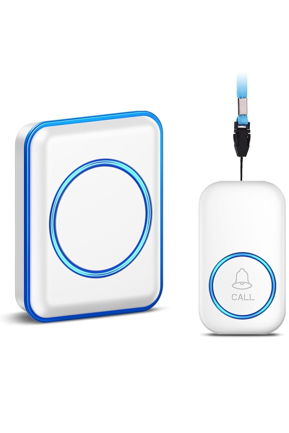 Caregiver Pager, Wireless Call Button, Alert Nurse Calling Elderly Fall Help System for Patient/Disabled Monitoring at Home, Waterproof