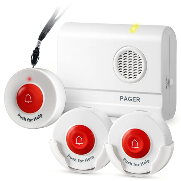 Caregiver Pager Wireless Nurse Call Buttons For Monitoring Sos Alert System Portable Alarm Bell Home Care Seniors Patients Emergency