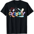 thumbnail image 1 of Caregiver Stethoscope Leopard Funny Caregiver Life Gifts T-Shirt, 1 of 4