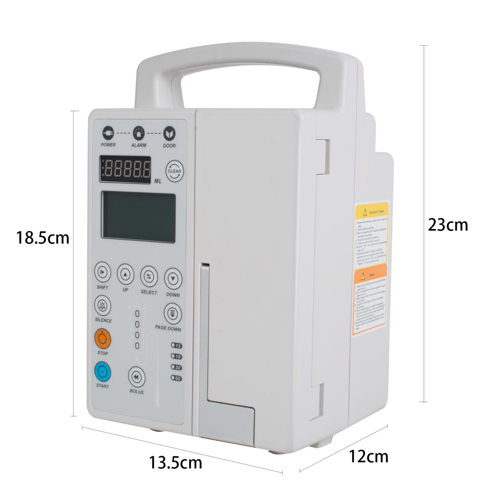 Carejoy Infusion Pump IP50 Audible & Visual Alarm, LCD Display