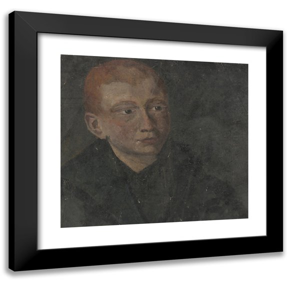 Carel Adolph Lion Cachet 13x12 Black Modern Framed Museum Art Print Titled - Boy's Head with Red Hair (1874 - 1945)