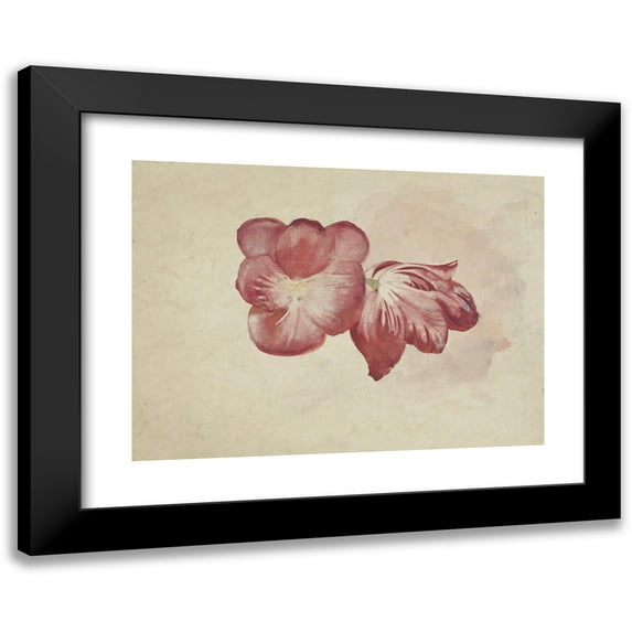 Carel Adolph Lion Cachet 14x11 Black Modern Framed Museum Art Print Titled - Two Red Tulips (1874)