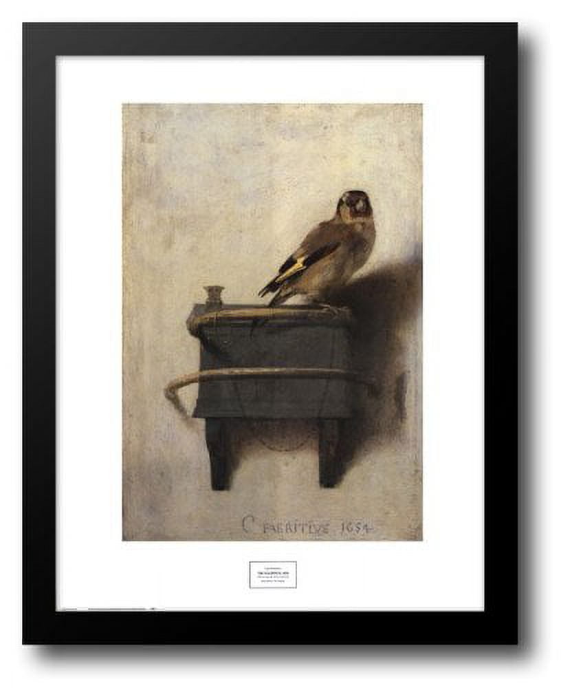 Carel Fabritius - The Goldfinch, 1654 24x30 Framed Art Print by ...