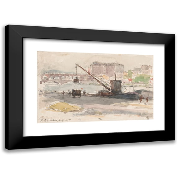 Carel Nicolaas Storm van 's-Gravesande 18x13 Black Modern Framed Museum Art Print Titled - Point Du Jour, Paris (1905)