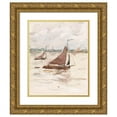 thumbnail image 1 of Carel Nicolaas Storm van 's-Gravesande 20x24 Gold Ornate Framed and Double Matted Museum Art Print Titled - Sailing Fishing Vessels on the Scheldt (1851 - 1924), 1 of 4