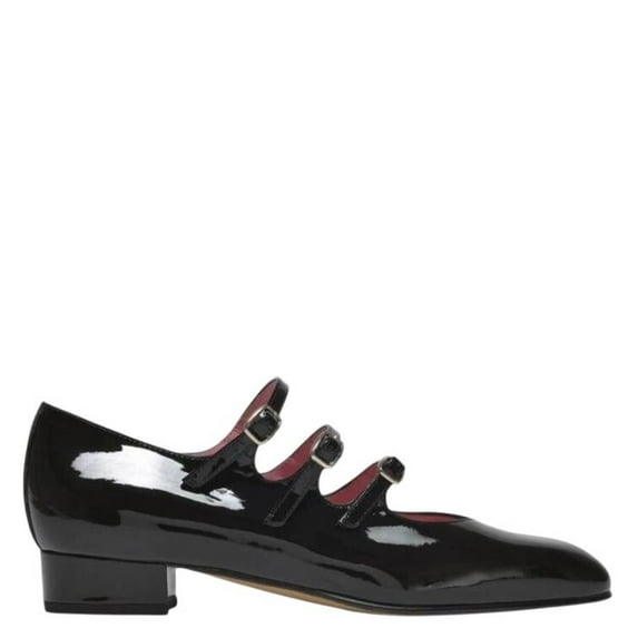 Carel Paris "Ariana" Black Leather Pumps Black (Women's)