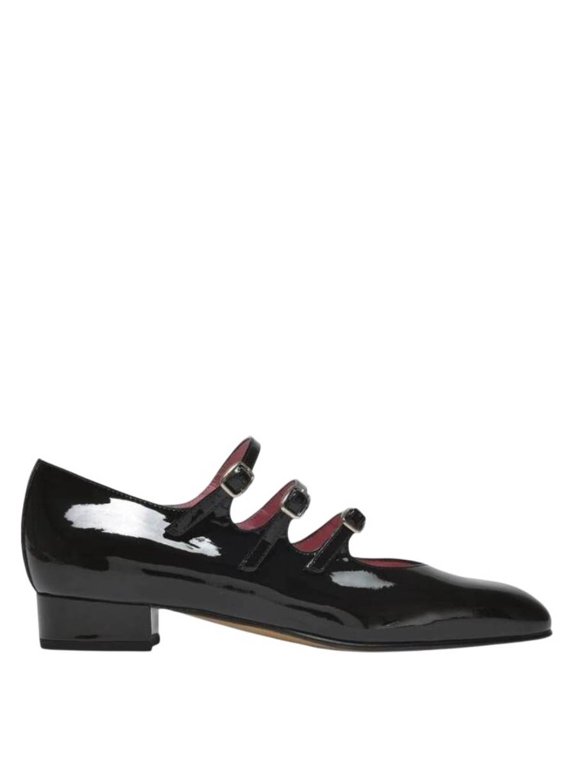 "Ariana" Black Leather Pumps Black (Women's)