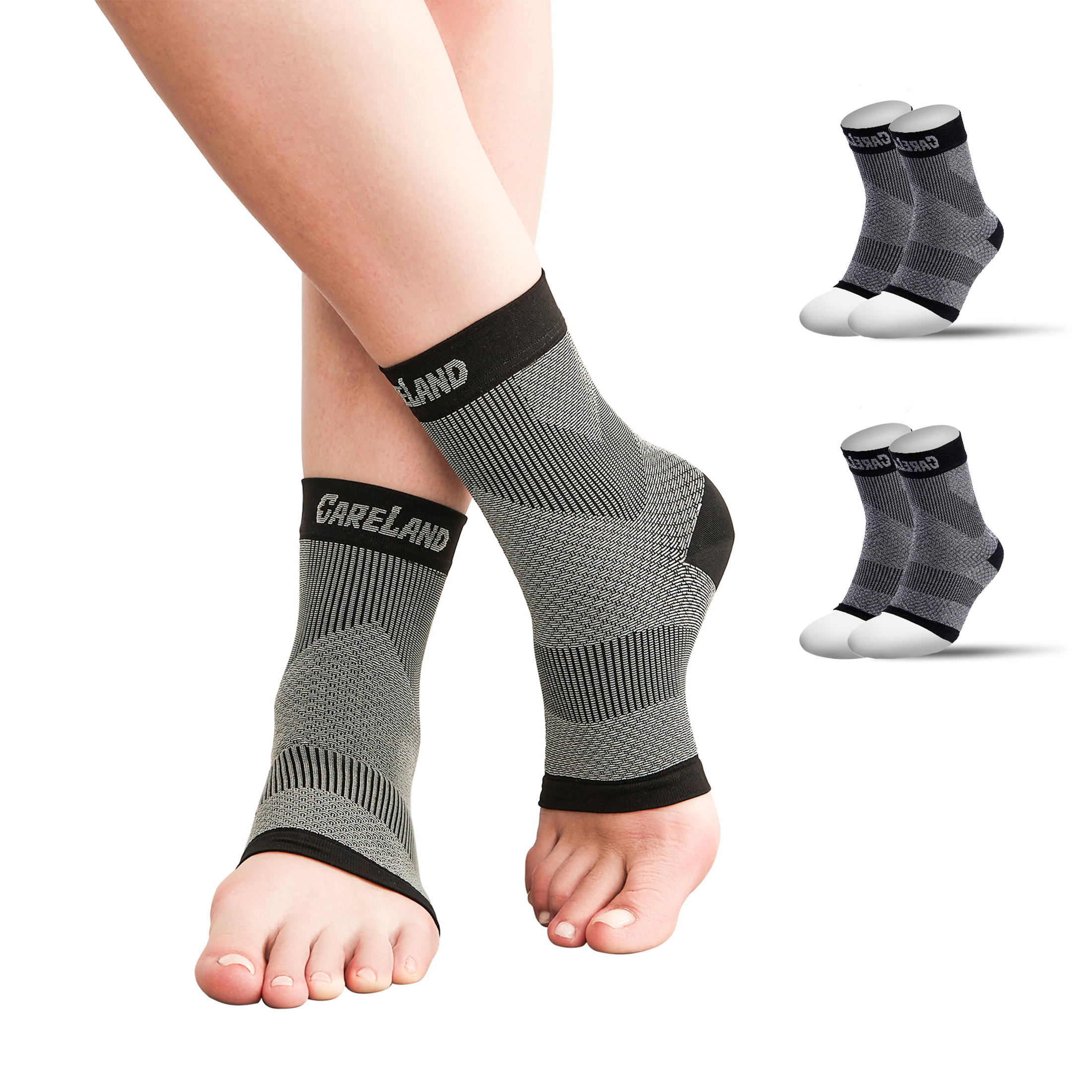 Go2 Compression Ankle Socks Plantar Fasciitis Foot Heel & Arch Support ...