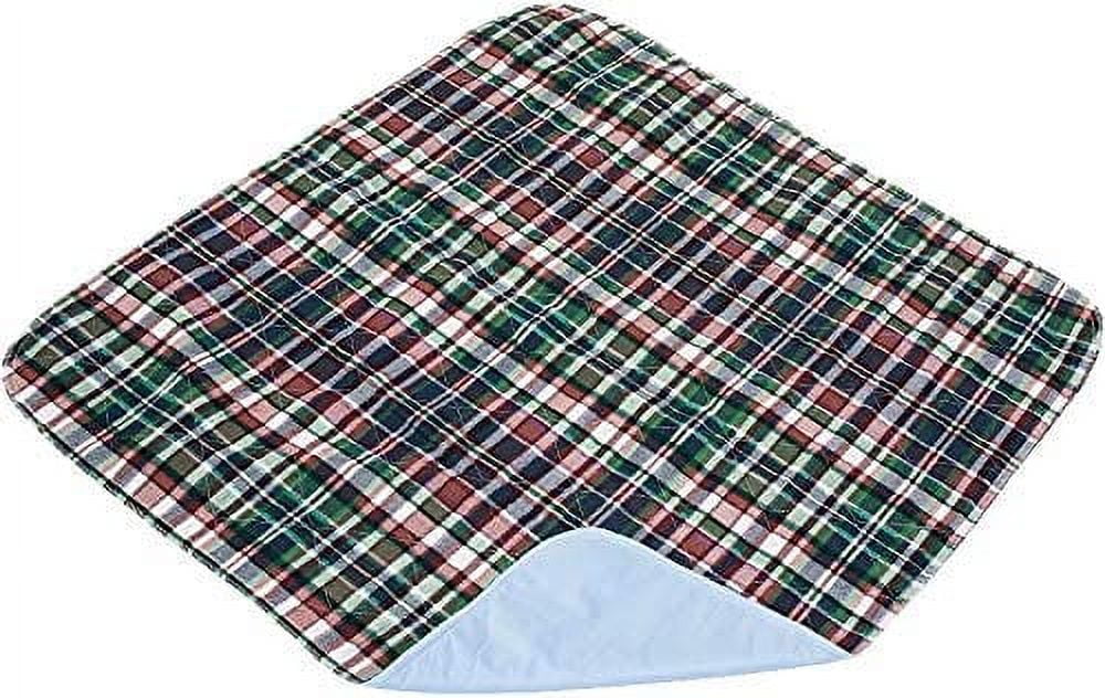 Careoutfit 2 Pack - Plaid Waterproof Reusable/Quilted Washable Large Dog/Puppy Training Travel Pee Pads Size 24 x 36