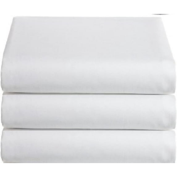 Careoutfit Classic Flat Hospital Bed Sheets, Twin Size Flat Sheets 3 Pack