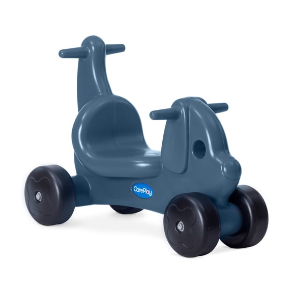 Careplay 2-in-1 Puppy Push & Ride-on Toy, Indoor & Outdoor Use, Earth Tone Color, Recommended for Children up to 50lbs, Made in The USA, Mist Blue