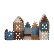 Careplay Oversized Waffle Grid Building Blocks Set, Neutral Color Scheme, Easy-to-Use Building Toys for Toddlers and Kids, 32 Piece Set, Ages 18 Months to 5 Years, 10 Year Assurance