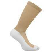 Caresox CS 0156-20 Leg Constriction Free Crew Compression Drystat Socks- Khaki - Small
