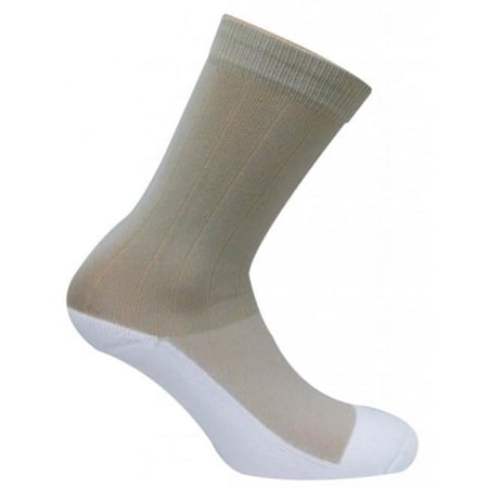 Caresox CSD 0356 Dress Classic Crew Compression Drystat Socks- Khaki - Small